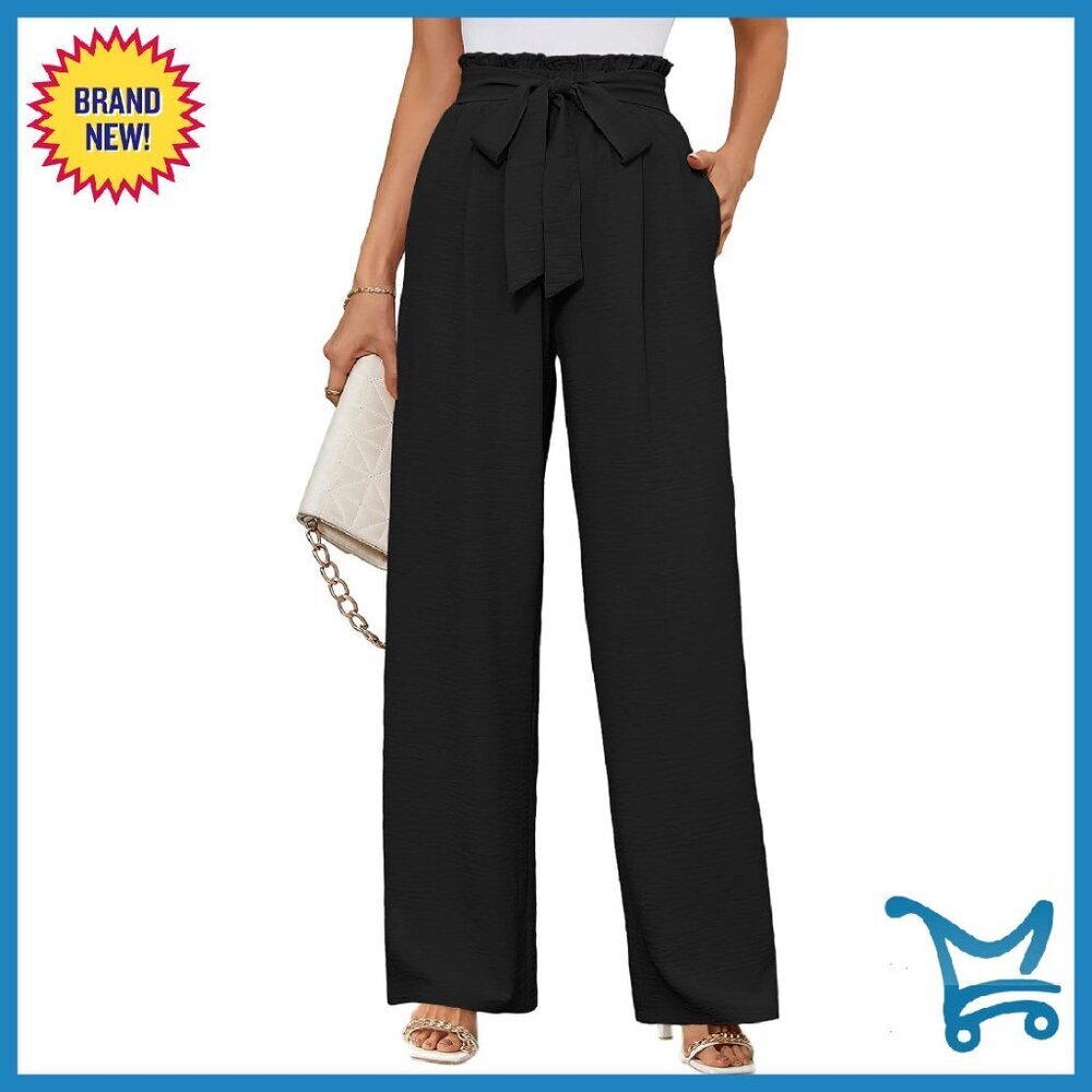 Wide Leg Lounge Pants High Waisted Lightweight Flowy with Pockets